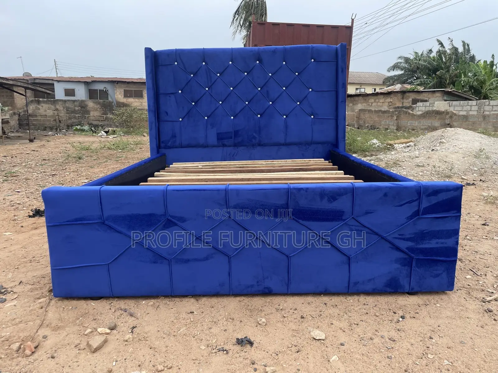 Modern Blue Double Bedframe//Free Delivery