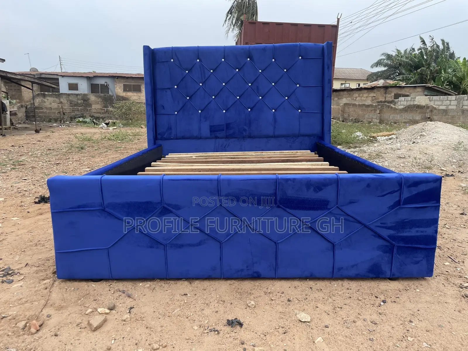 Modern Blue Double Bedframe//Free Delivery