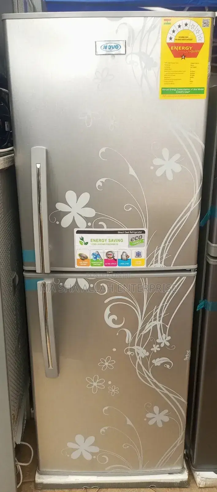 180 Liters Novo Designed Double Door Top Refrigerator
