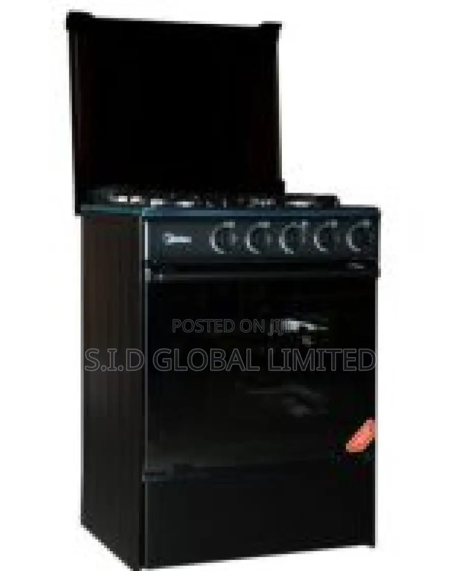 Embrace the Burn Ofmidea-4-Burner-Gas-Cooker-Black-Mirror