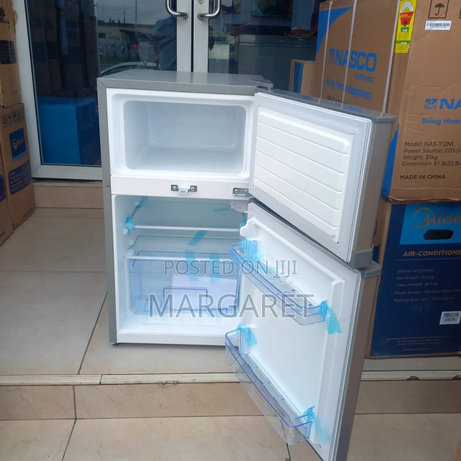 Optimal 81 Littres Double Door Fridge Pearl
