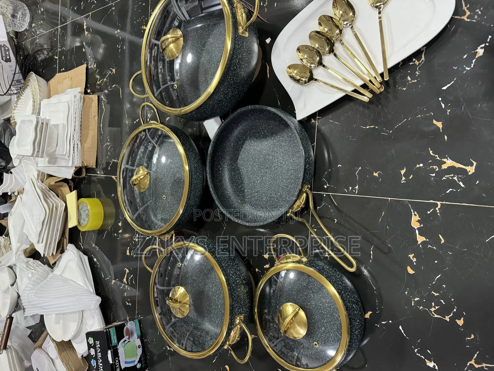 Oms Turkish Granite Cookware 9pcs