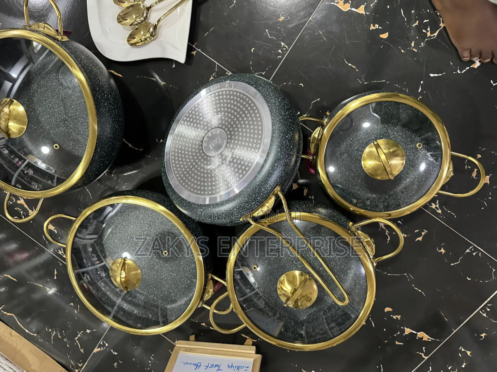 Oms Turkish Granite Cookware 9pcs