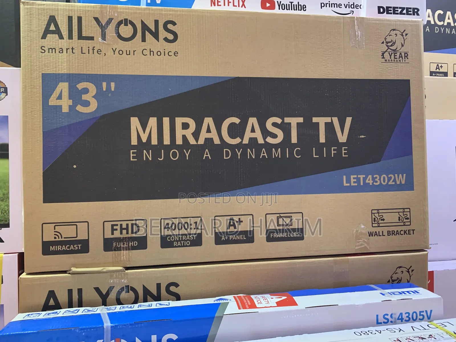 Ailyons 43” I Cast Digital Satellite Tv