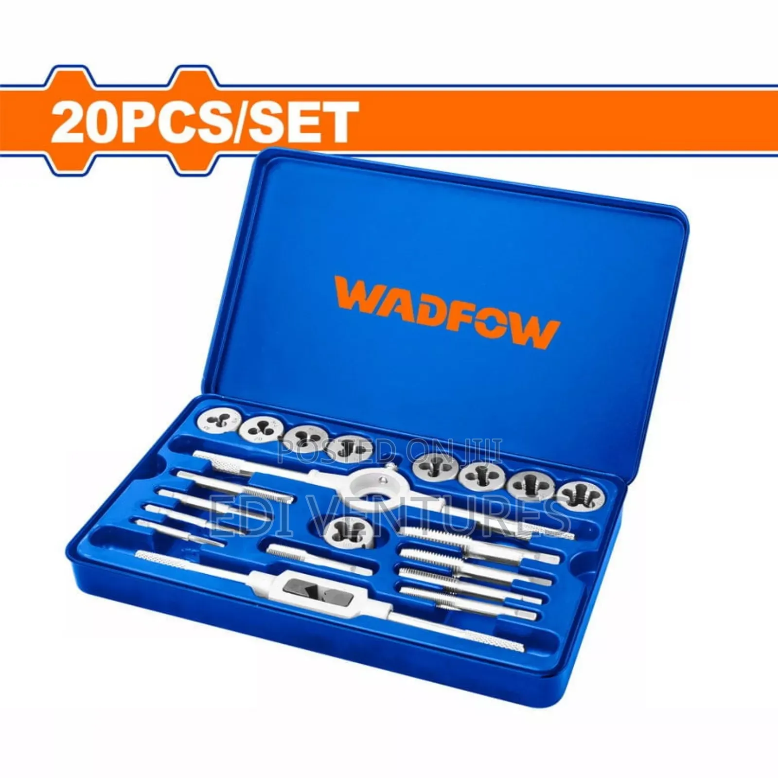 Wadfow 20 Pieces Metric Tap Die Set