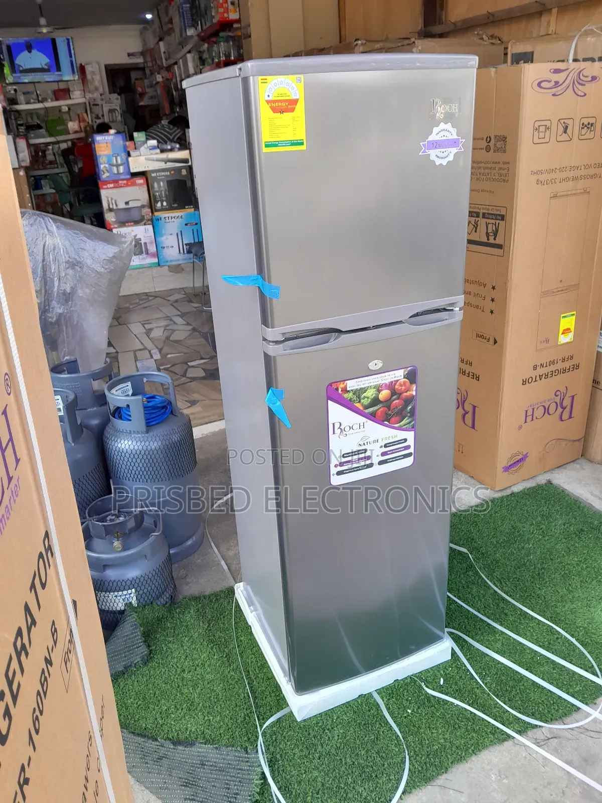ROCH Durable Double Door Fridge 165 Litres Top Freezer