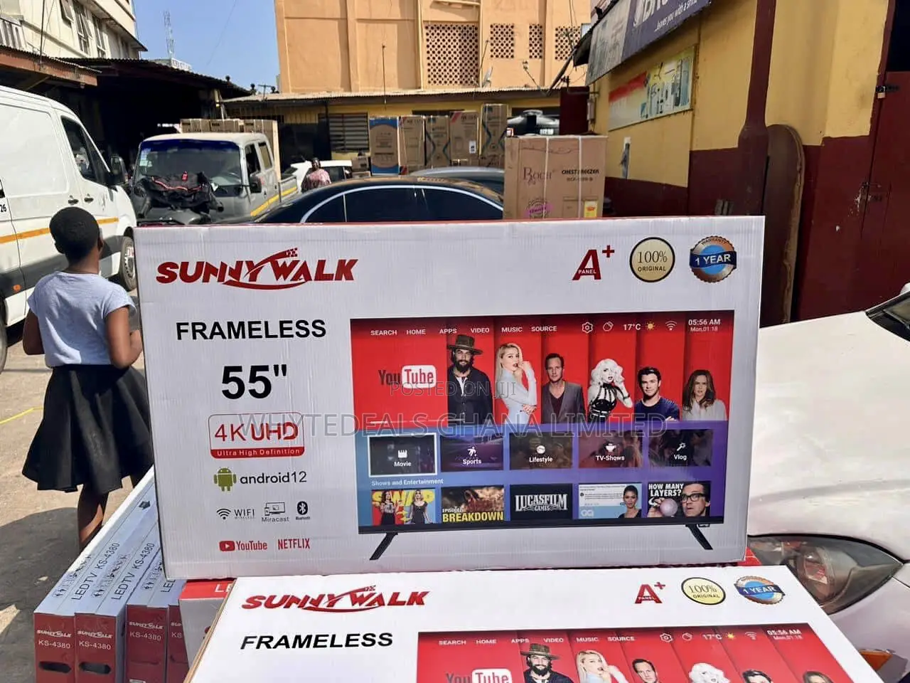 Sunnywalk 55" Smart Android Led Tv| Ultra Hd 4k| Voice_assistant| 2026