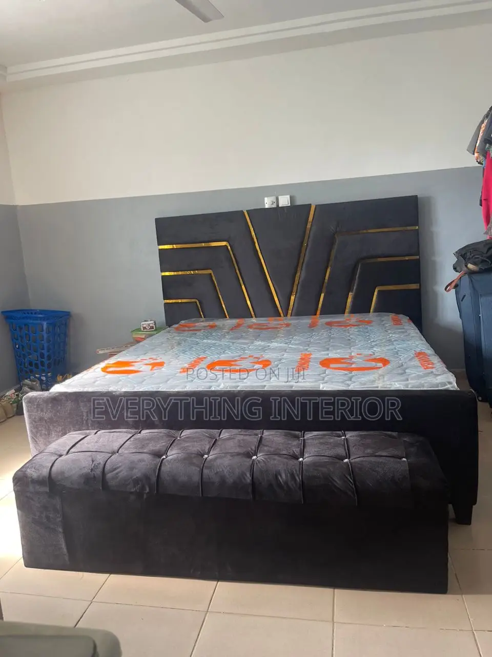 Brand New Gold Plated Pattern Bedframe for Sale.( Just the Bedframe)