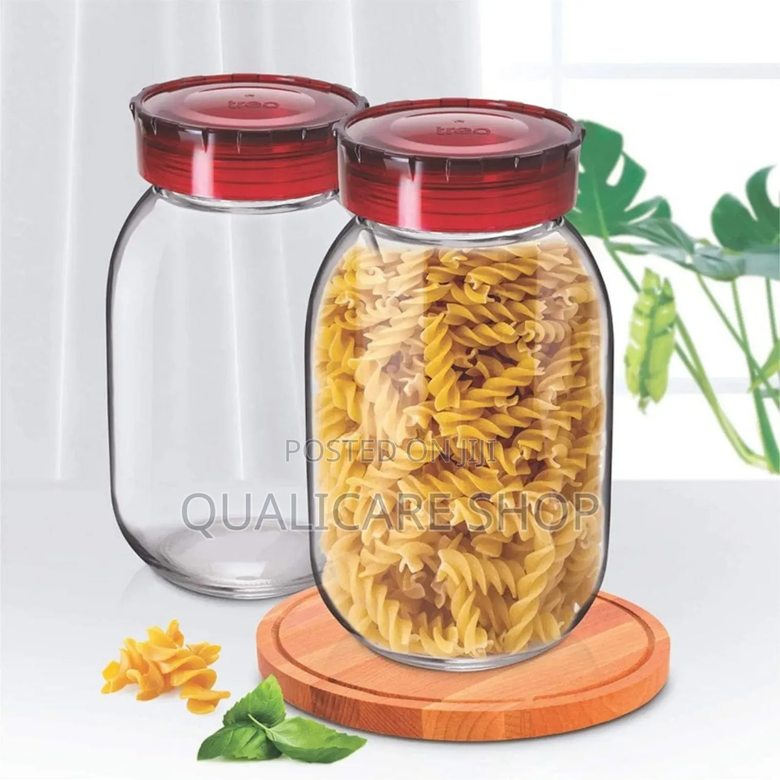 3pcs Royalford Airproof Glass Jars 2500ml X 2 1800ml