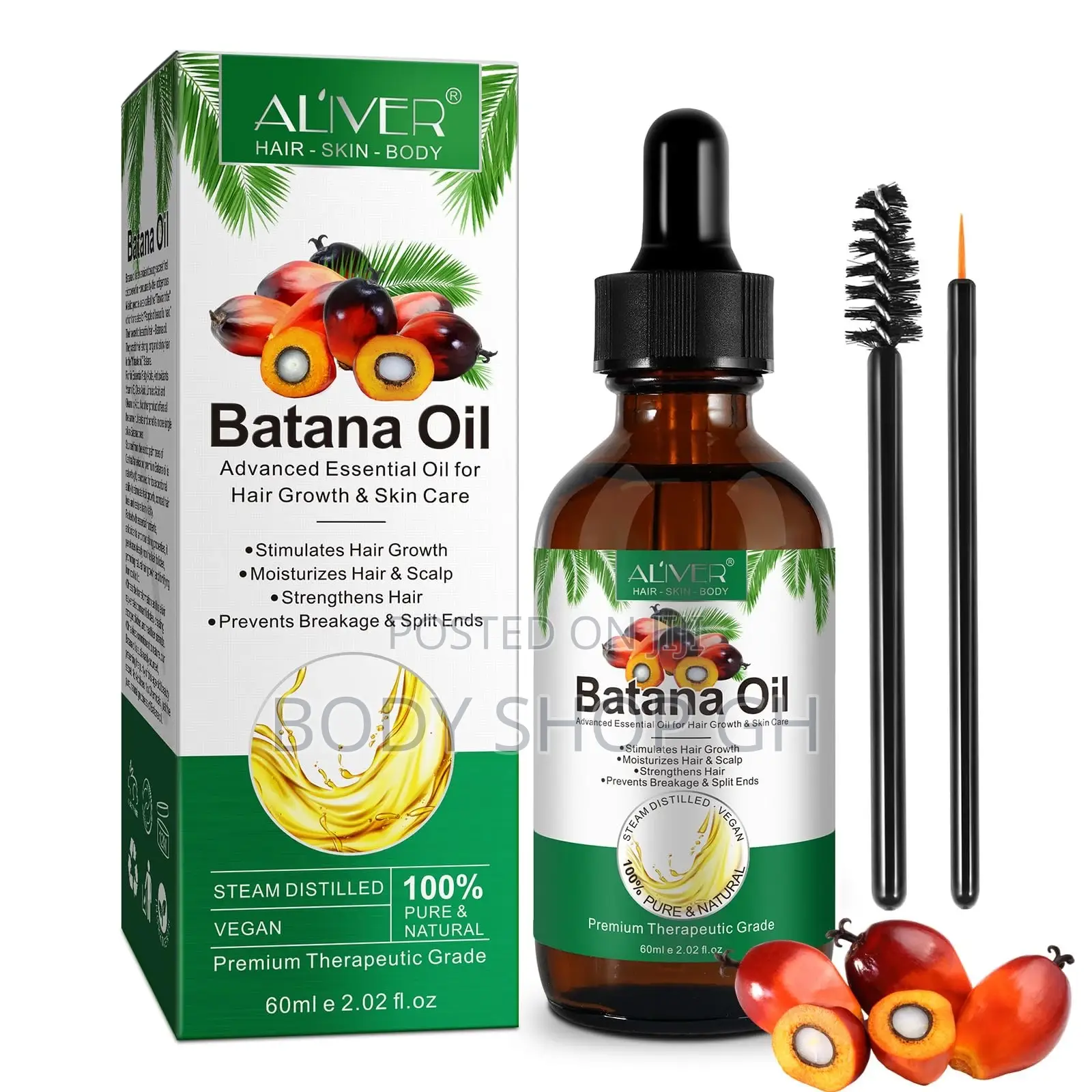 Batana Oil for Hair-Loss Prevention + Repair of Damaged Hair