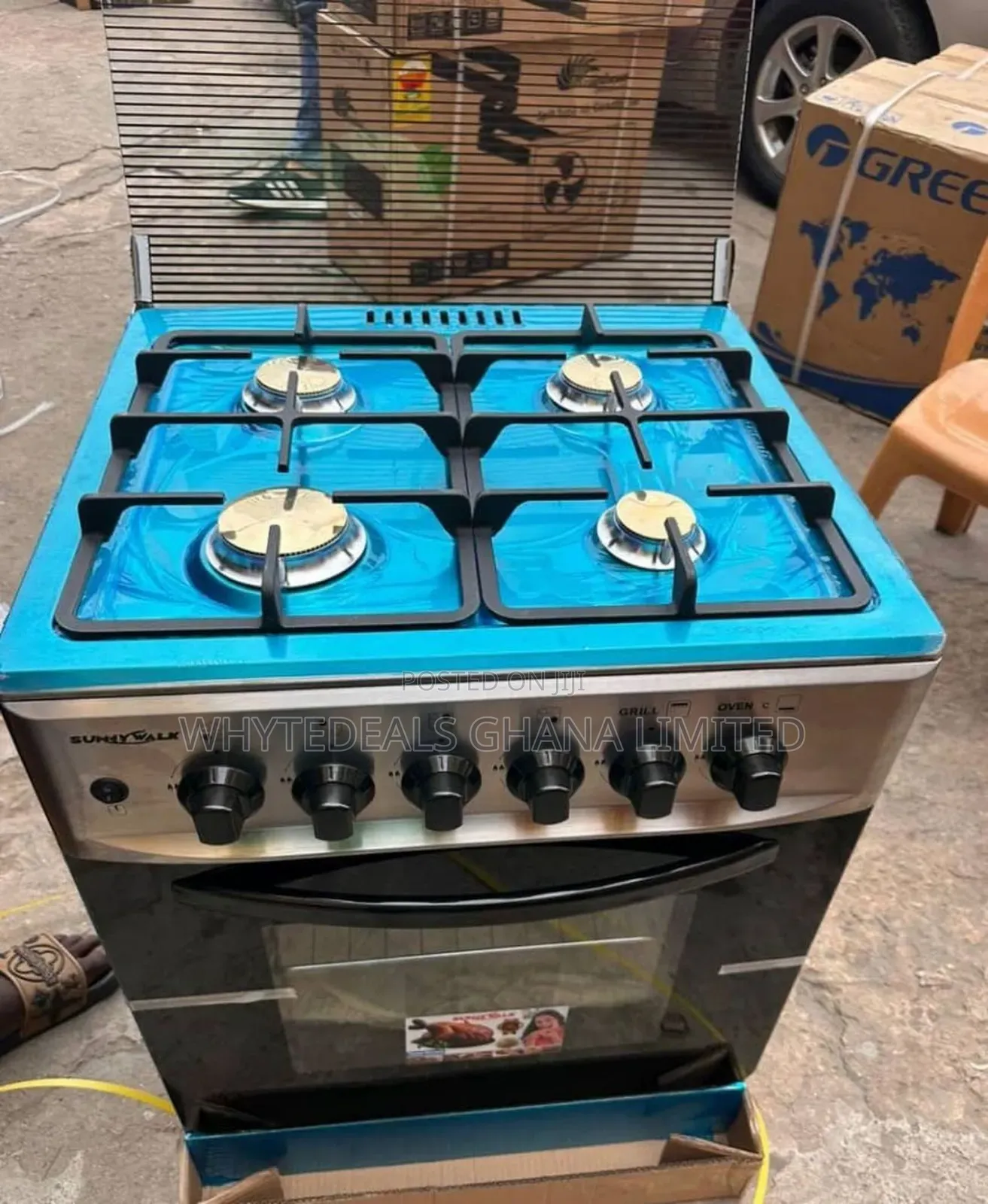SUNNY WALK 60X60 4-Burner Gas Cooker| Oven| GRILL|STAINLESS
