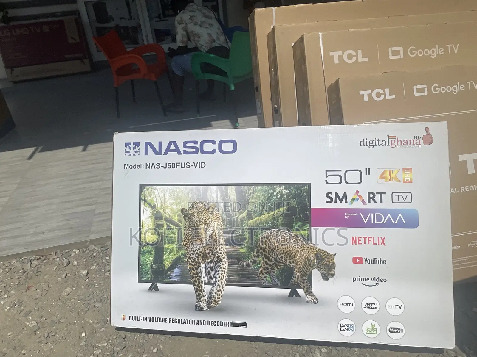No Strain Eyes-Nasco 50 UHD Smart Flat Vidaa NAS-J50FUS-VID
