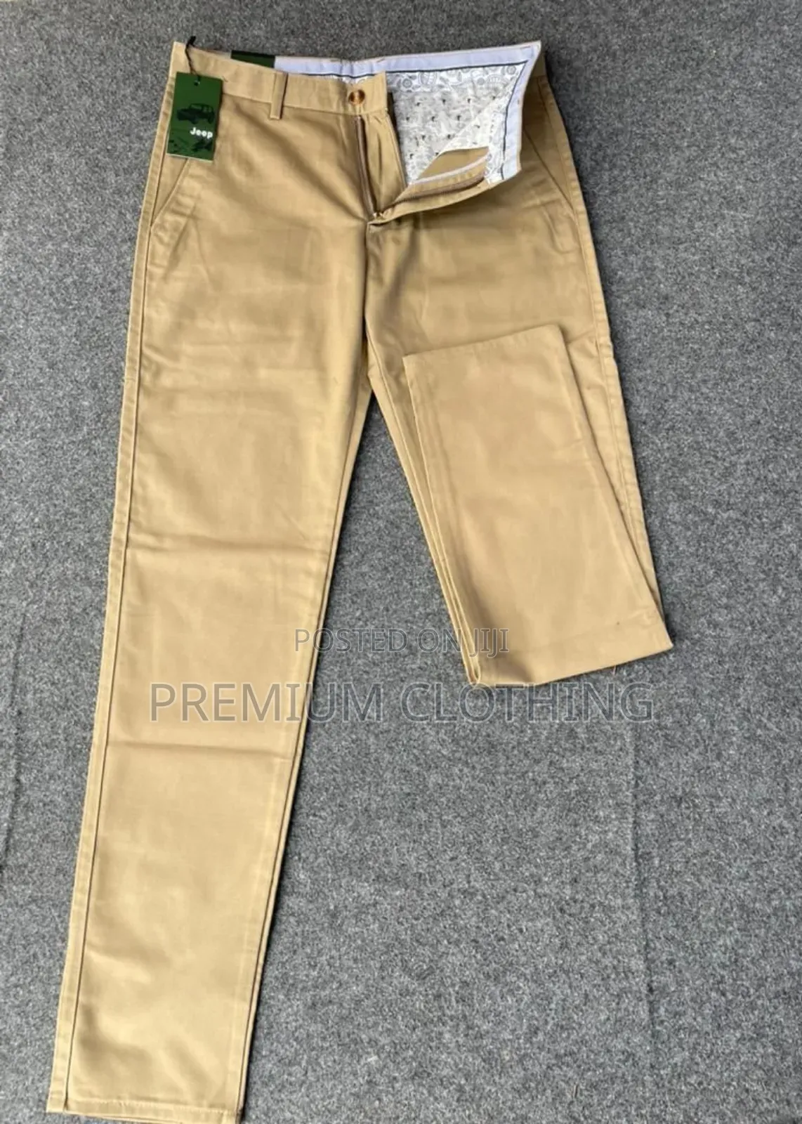 Plain Khaki Trousers for Men Available