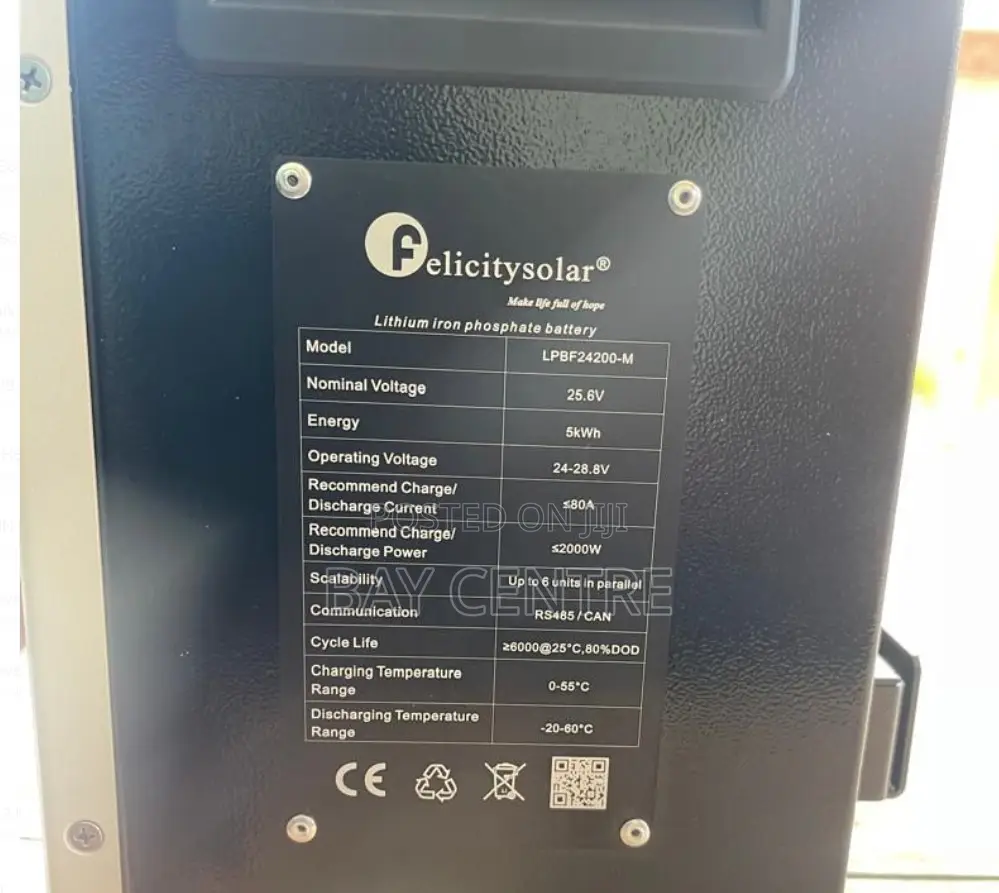 25.6v 200ah (5 Kwh) Felicity LITHIUM ION BATTERIES