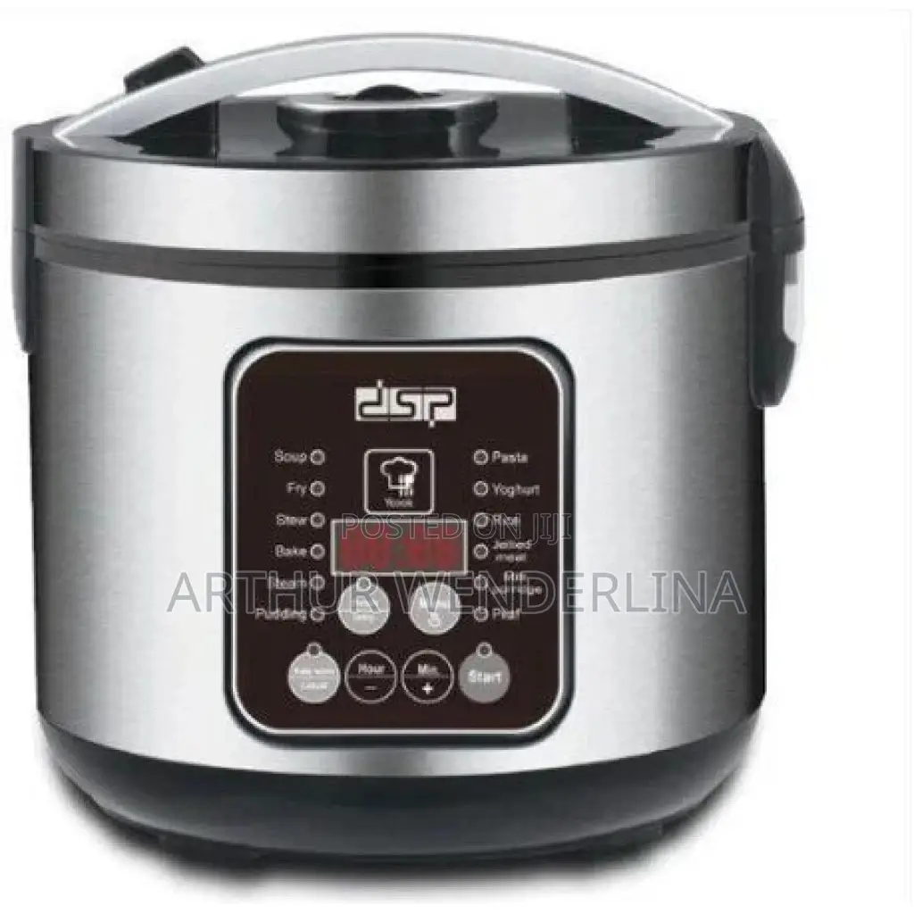 DSP 8litre Multi-Functional Rice Cooker Steamer Pan,Silver
