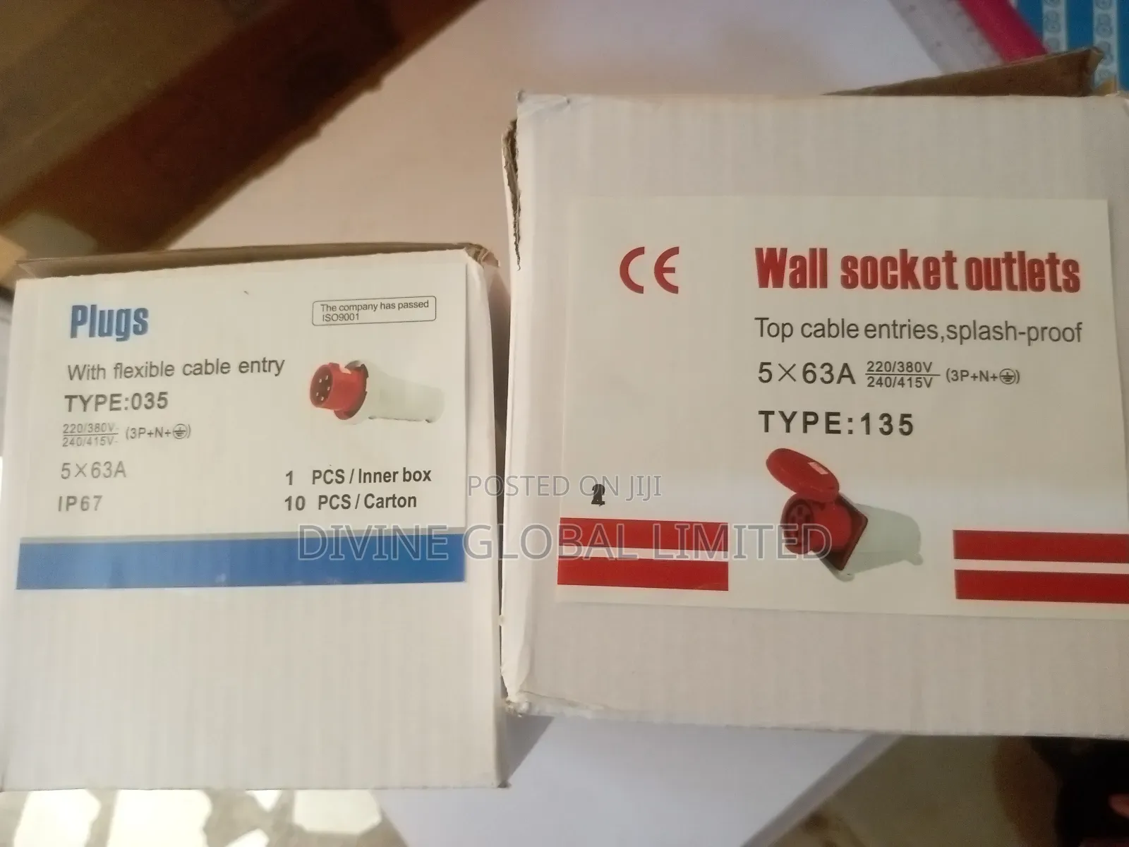 63A Male and Female 5pin Industrial Waterproof Socket