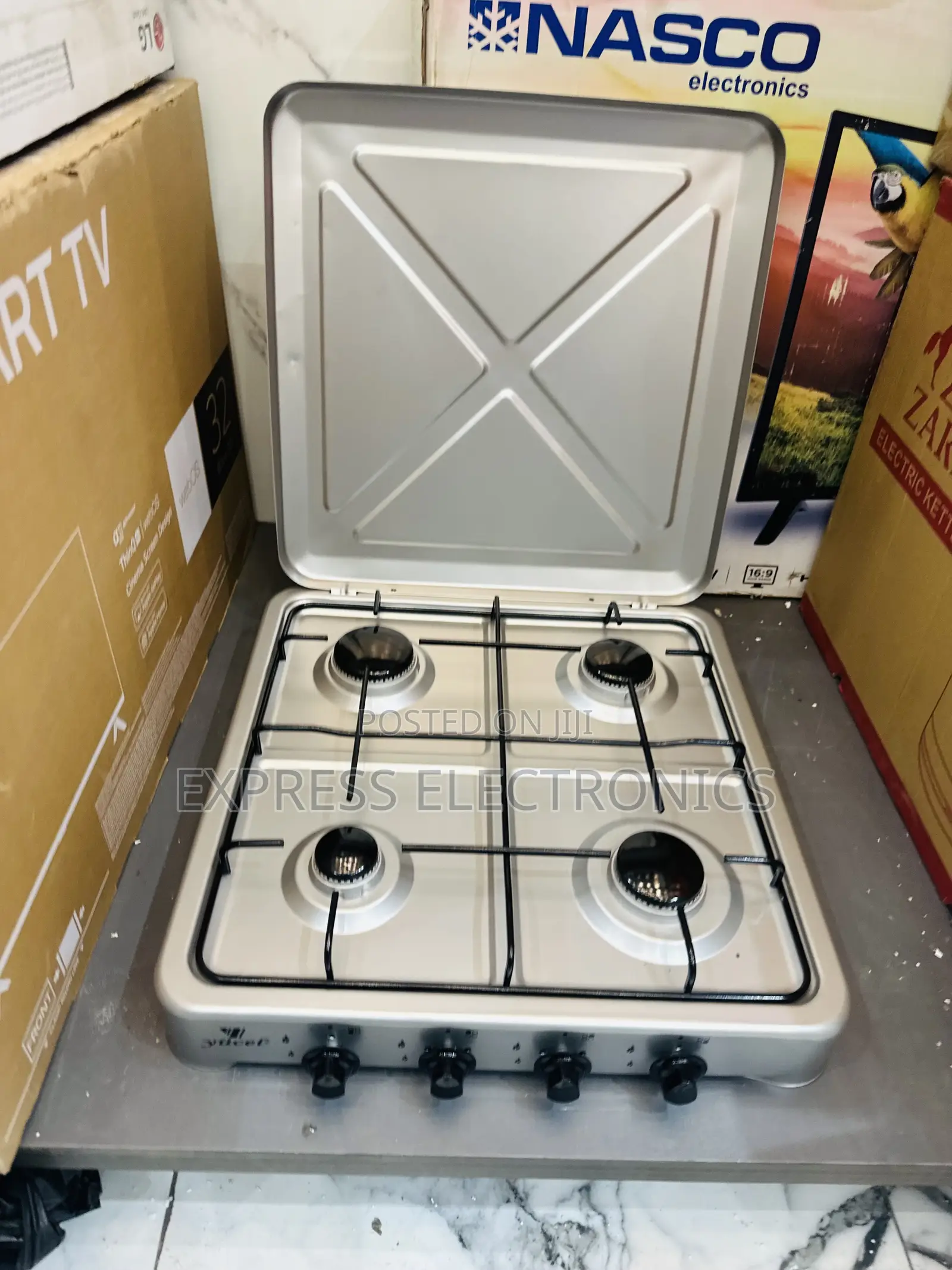 Ultra Modern Gas Cooker Table Top 4burner Yucel Grey