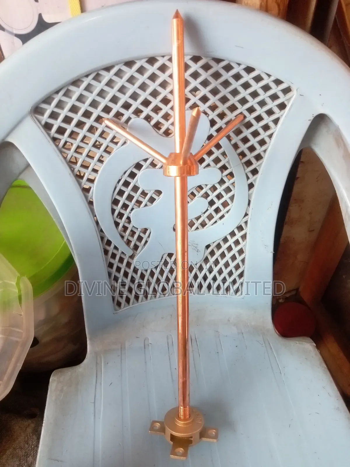 Copper Earth Thunder Arrestor Roof Top