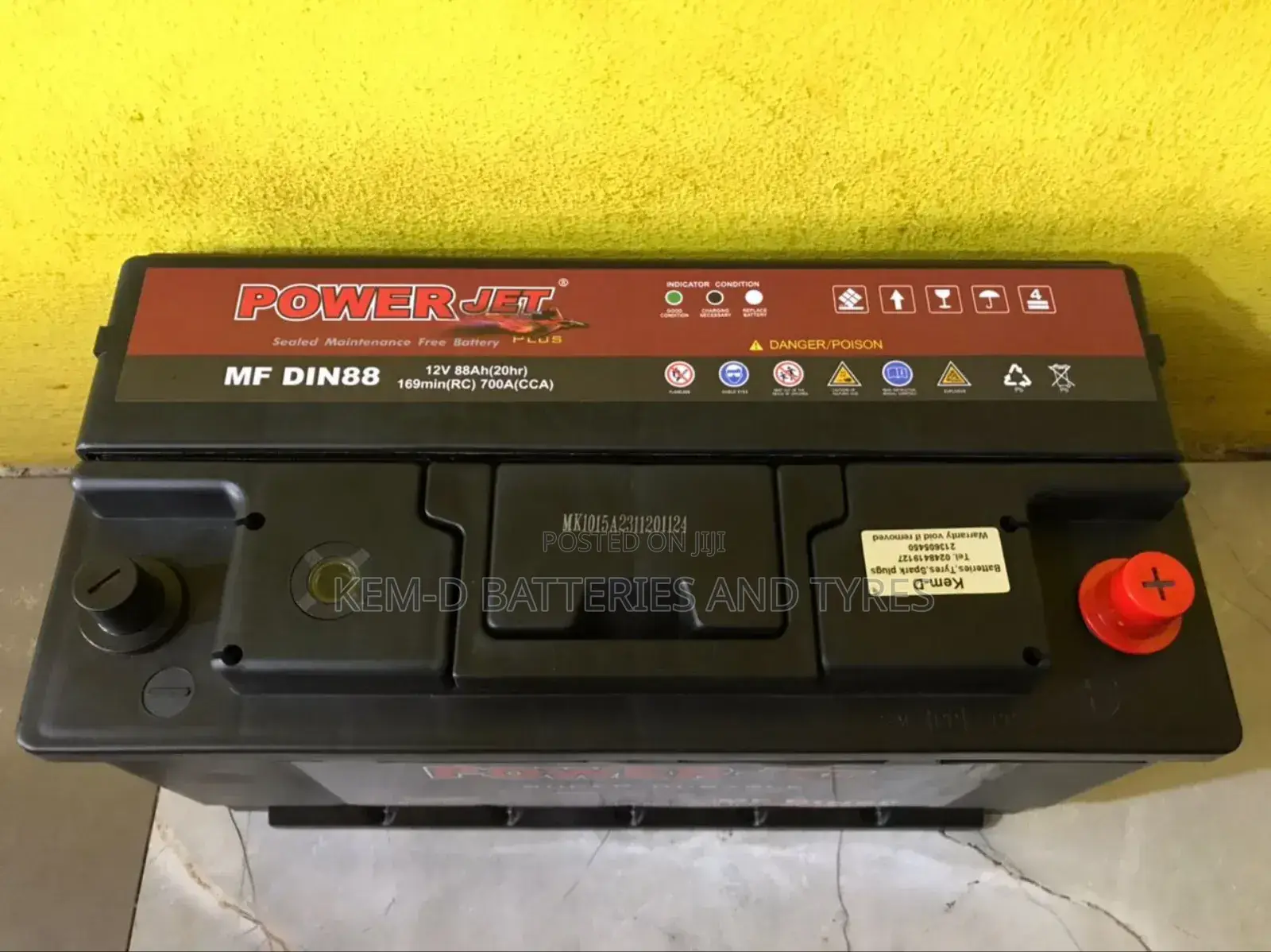 17 Plates Flat Type - Powerjet 88ah _ Free Alternator Test