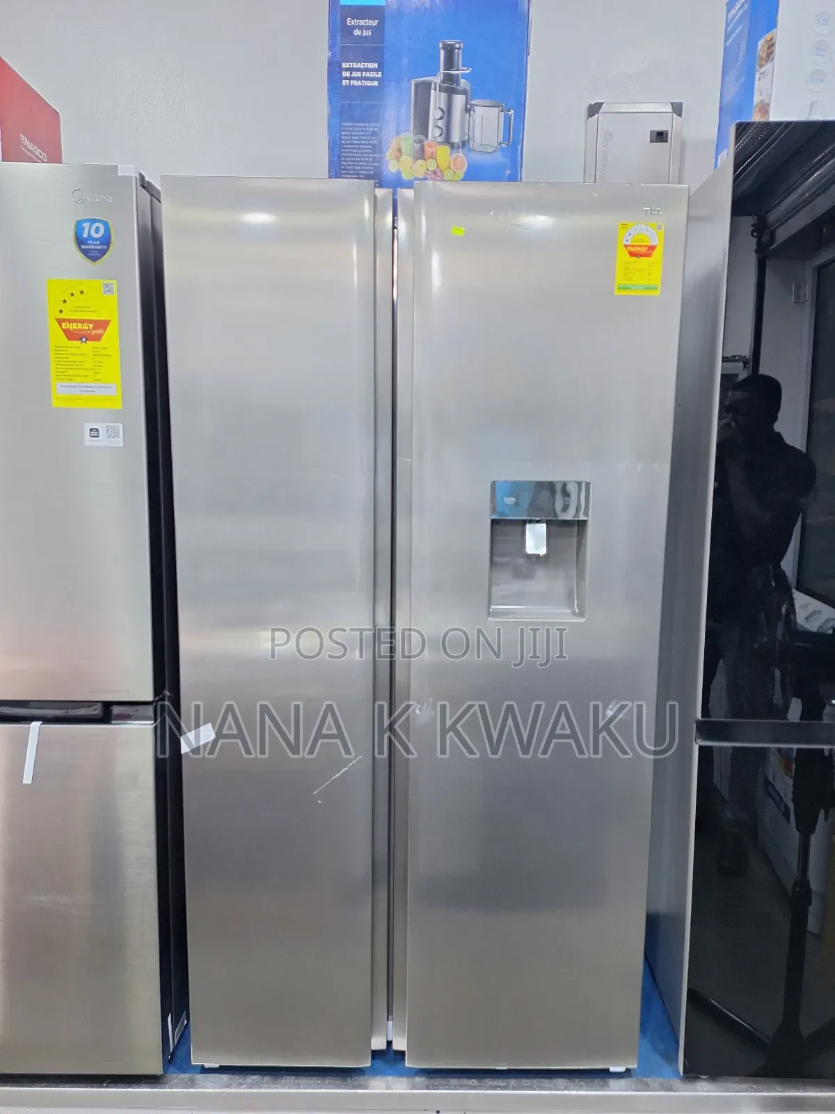 New TCL 500litrs Side by Side Fridge