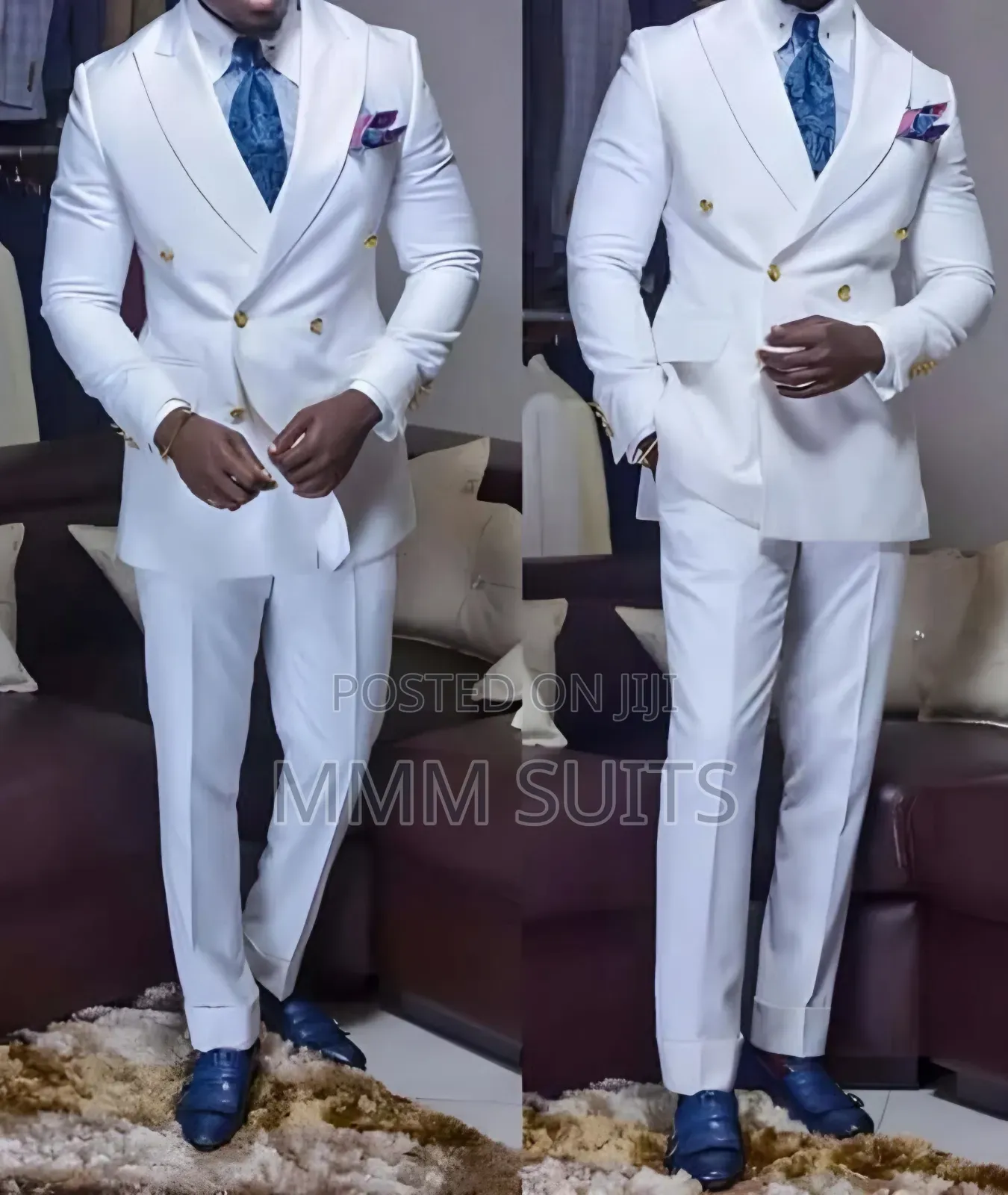 Quality 2-Piece Double-Breasted Men Suit