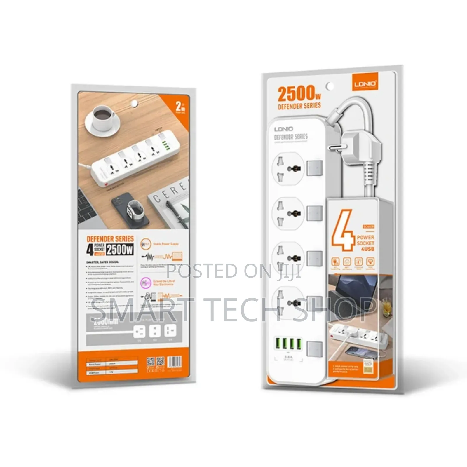Ldnio Surge Protector 4 Outlets Power Strip With 4 Usb 2m