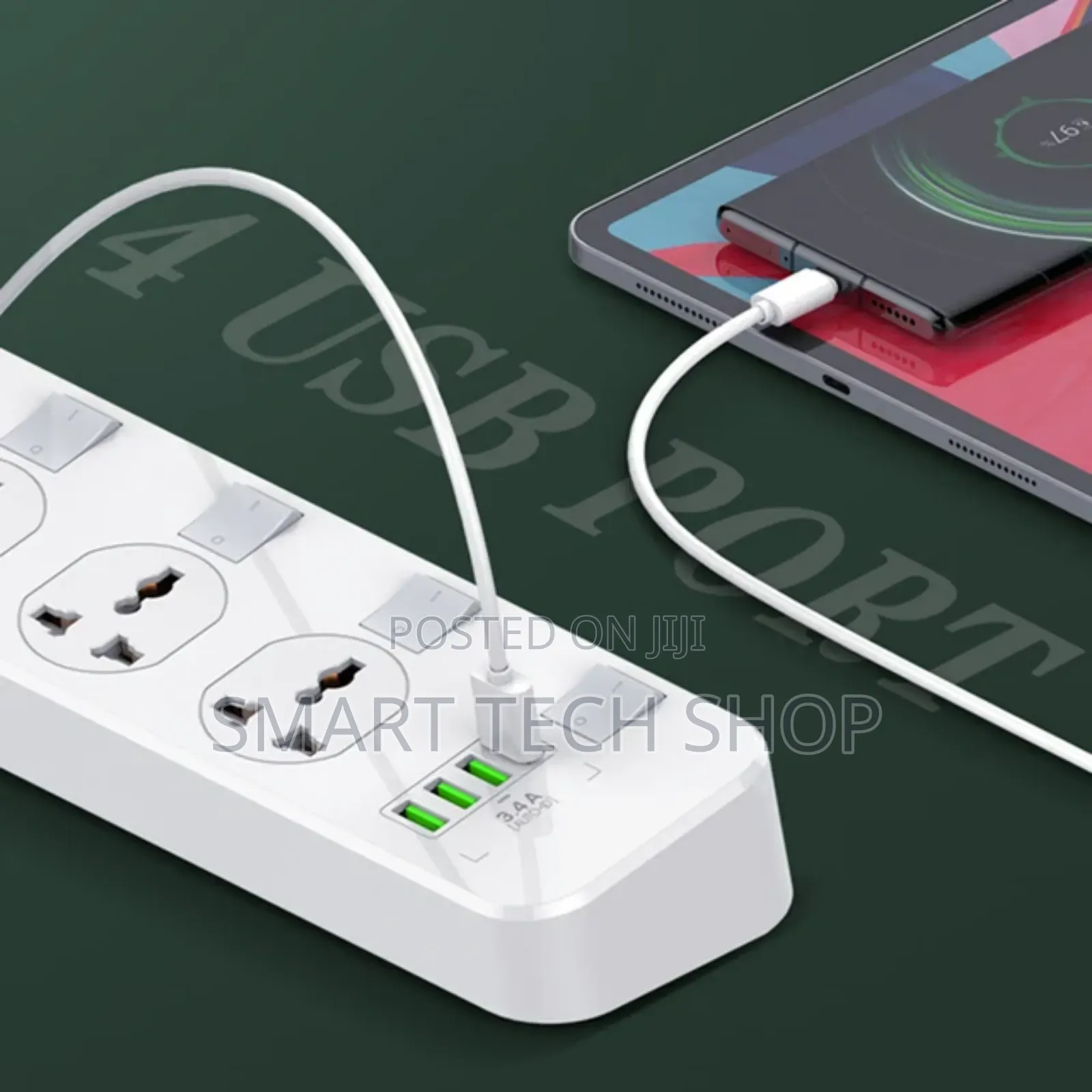 Ldnio Surge Protector 4 Outlets Power Strip With 4 Usb 2m