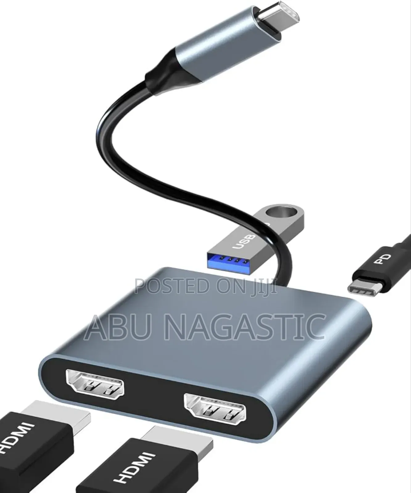 USB C to Dual HDMI Type-C Adapter