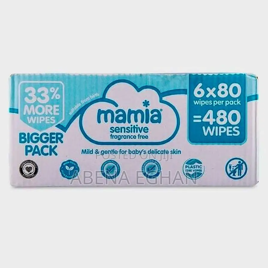 Mamia Sensitive Wipes Bigger Pack Available