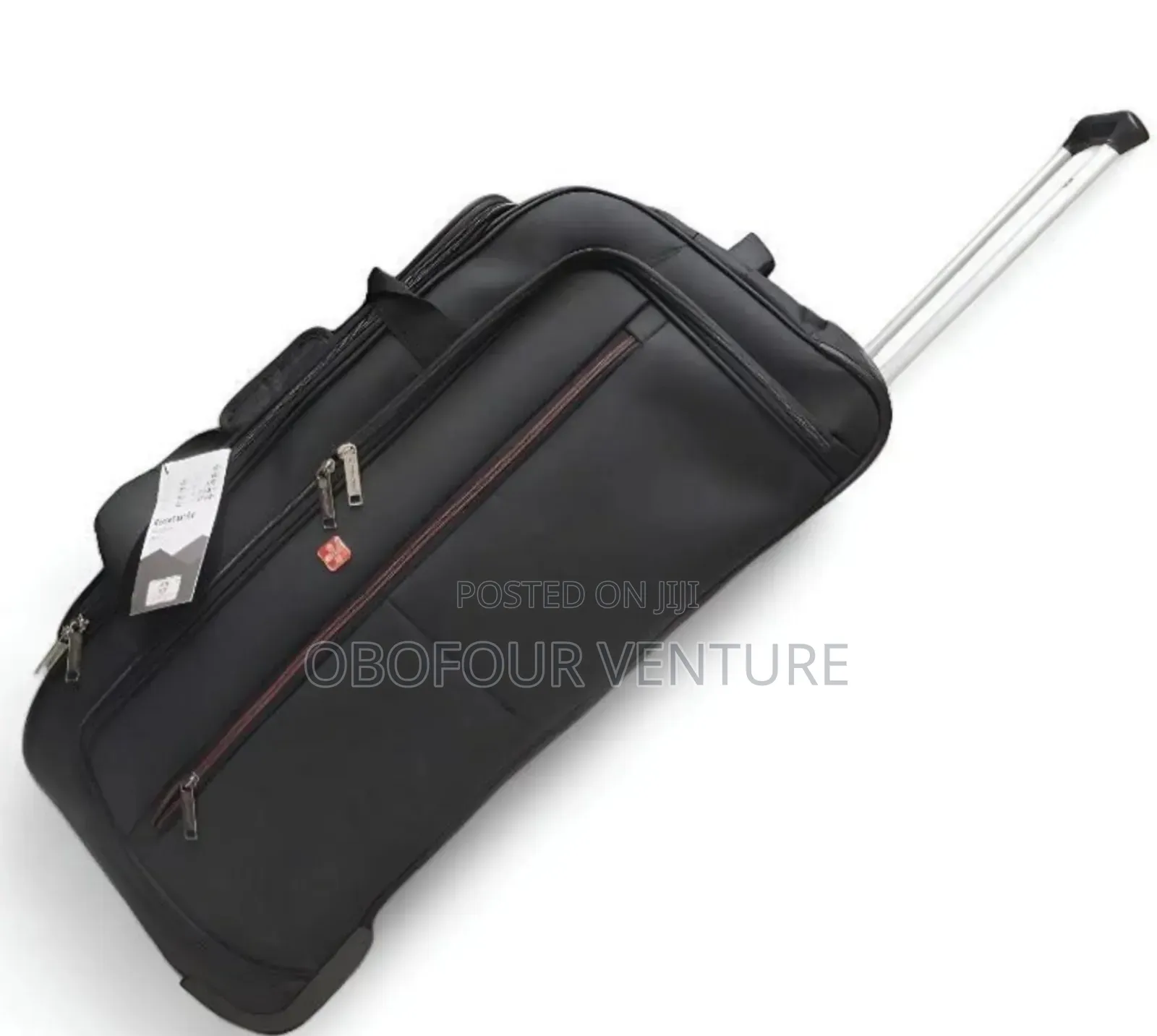 2 Wheel Duffle Trolley Bag Black  Colour Withgood Quality