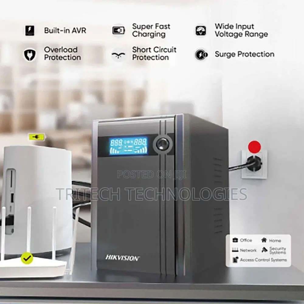 Hikvision Ups 2000va (2kva) LCD Display Built-in Avr