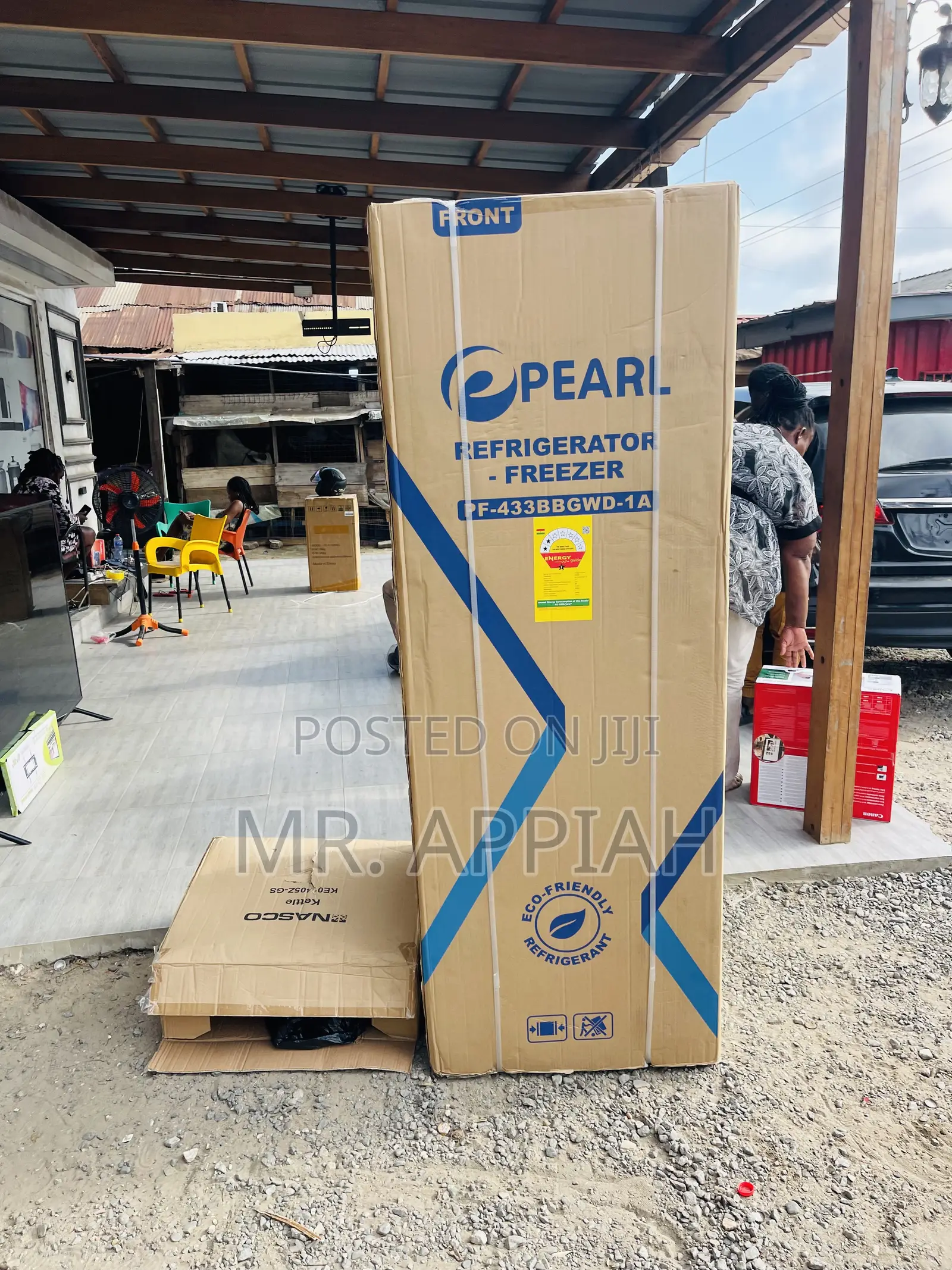 Brand New Pearl Pf-433bbg Double Door Fridge.🙁