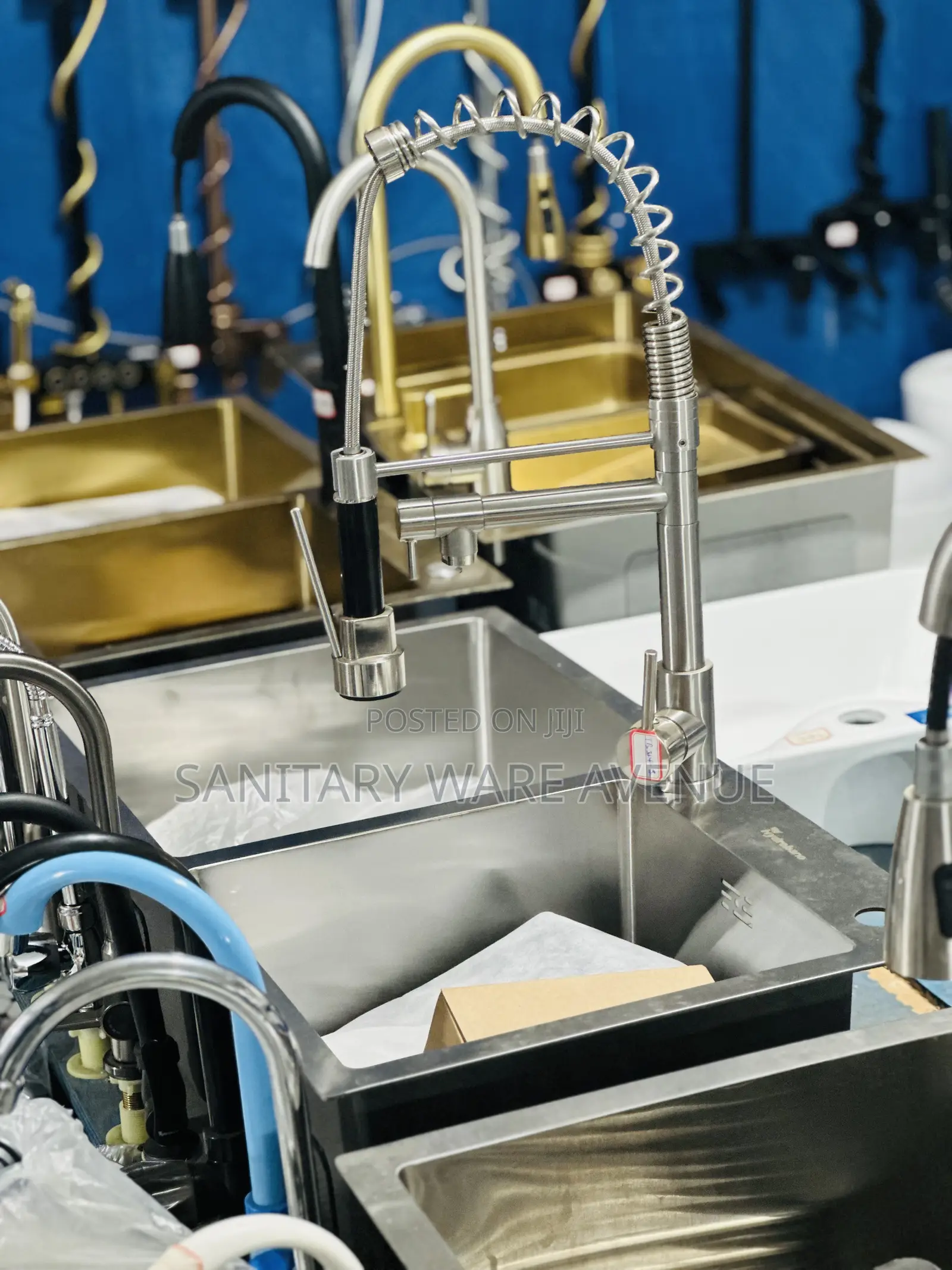 Complete Kitchen Sink + Pull Out Tap - Quality Silver Sink
