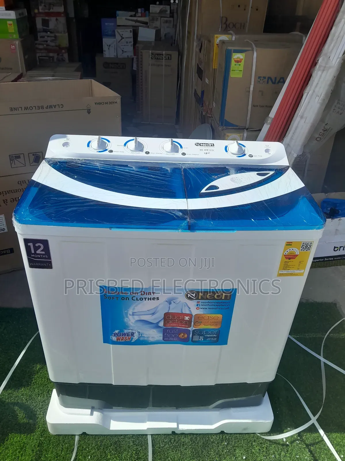 Neon Durable Washing Machine 12kg Twin Tub