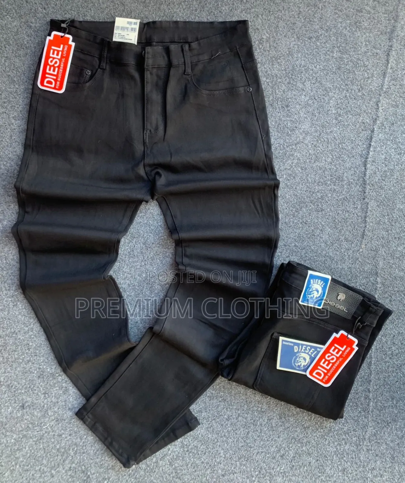 Plain Black Colour Jeans Trousers for Men