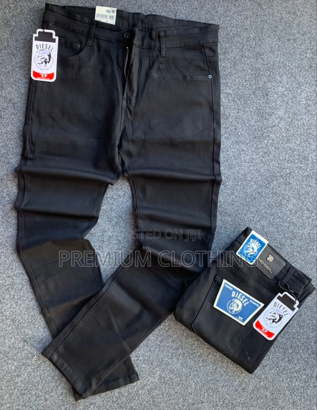 Plain Black Colour Jeans Trousers for Men