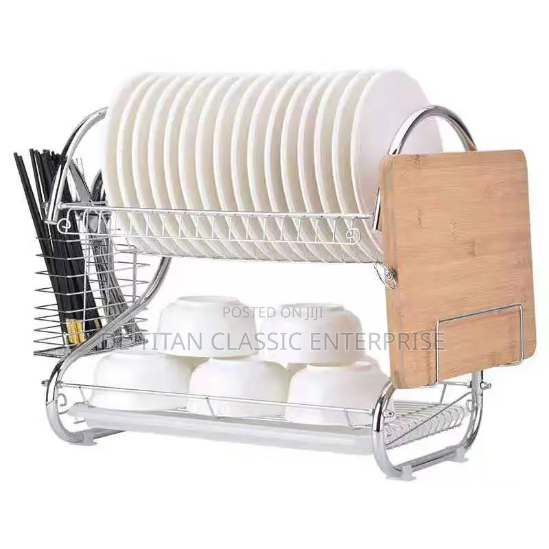 Durable Dourable Layer Dish/Plate Rack - Silver