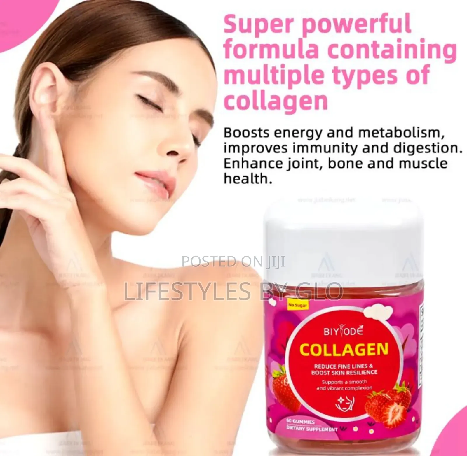 Collagen Gummies | 60 Count | Strawberry Flavored Gummy