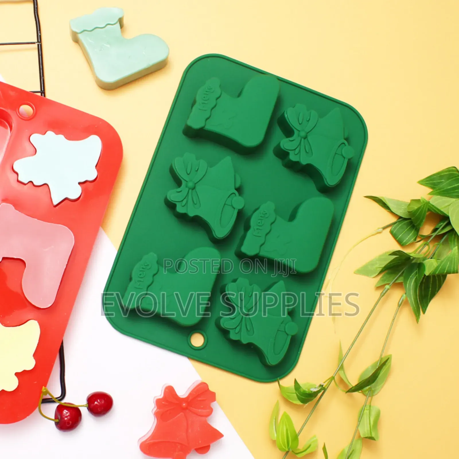 Christmas Bell Sock Theme Silicone Mould
