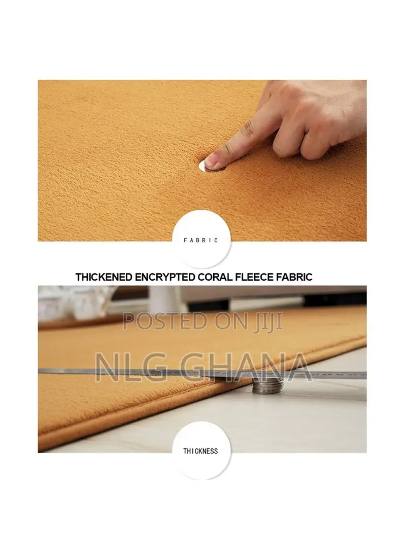 (L40 X W60)Cm Coral Velvet Memory Foam Soft Mat Non-Slip Bat