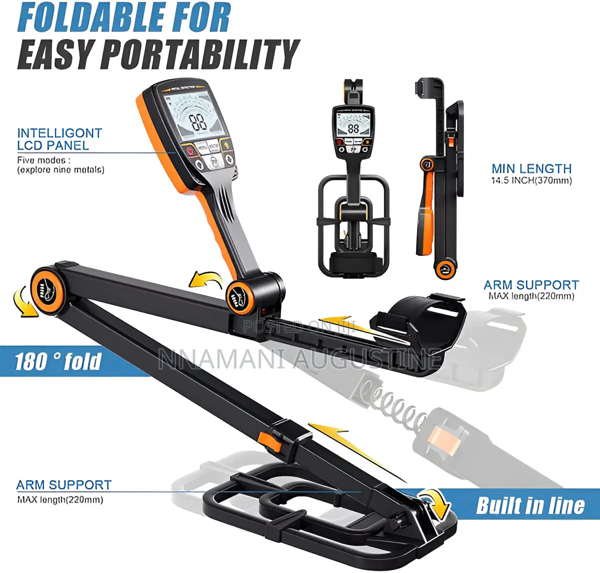Foldable Professional Gold Detecting Machine