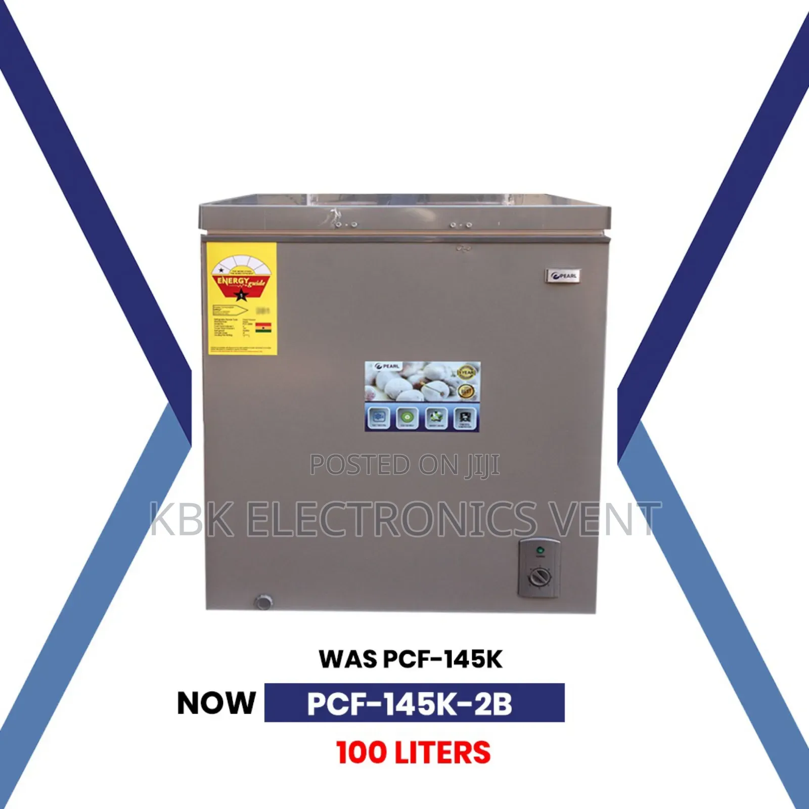 Pearl 100liter Single Door Chest Freezer