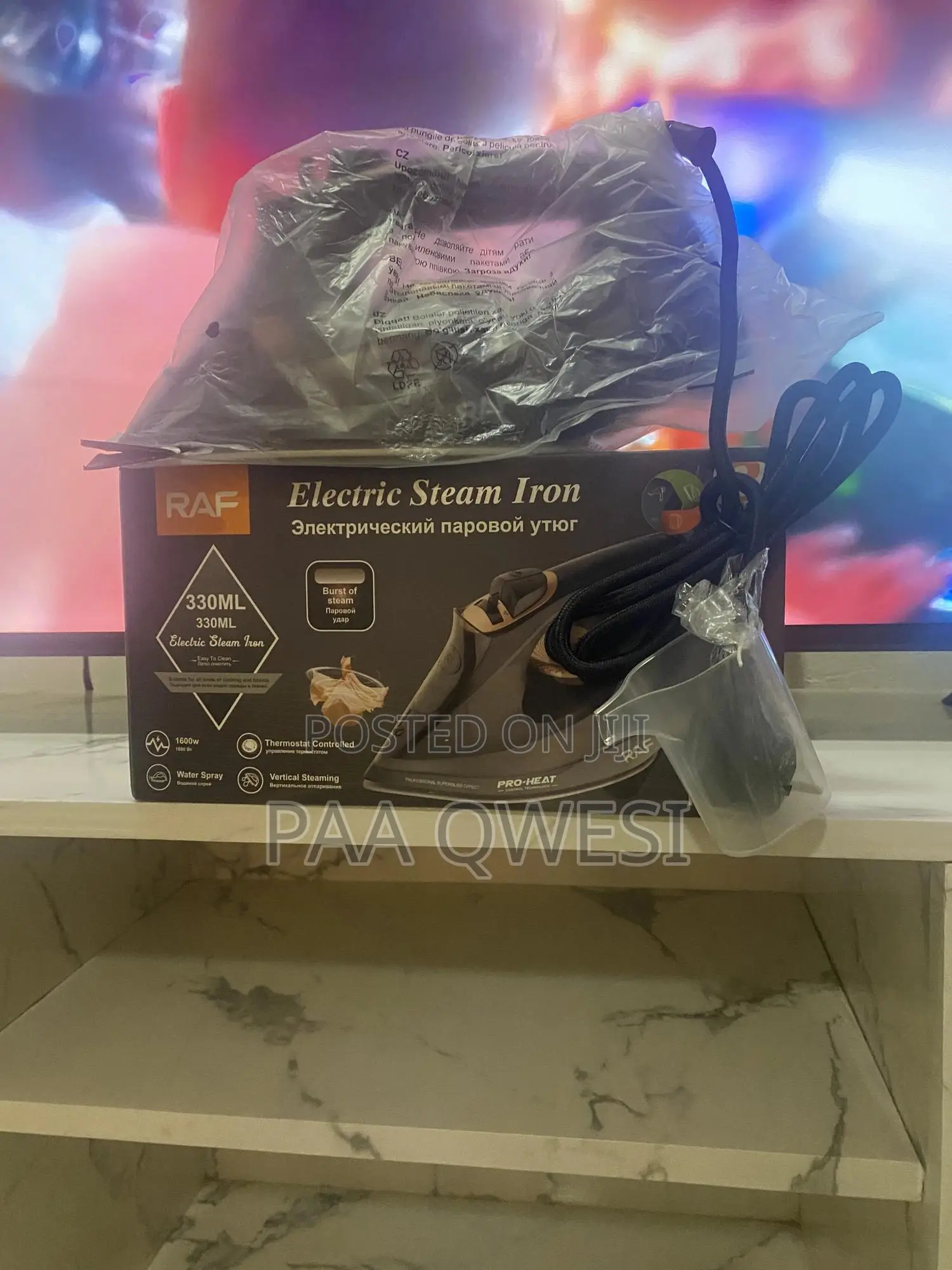 RAF Water Spray Electric Steam Iron