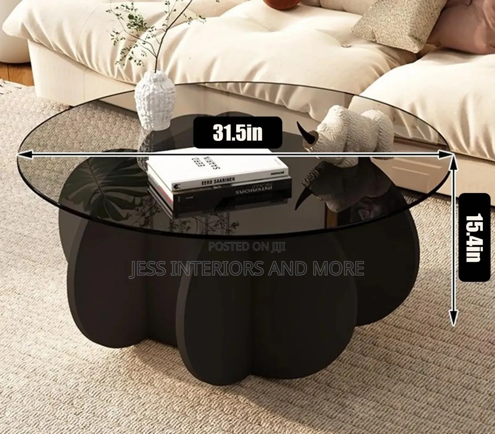 Glass Coffee Table (Black)
