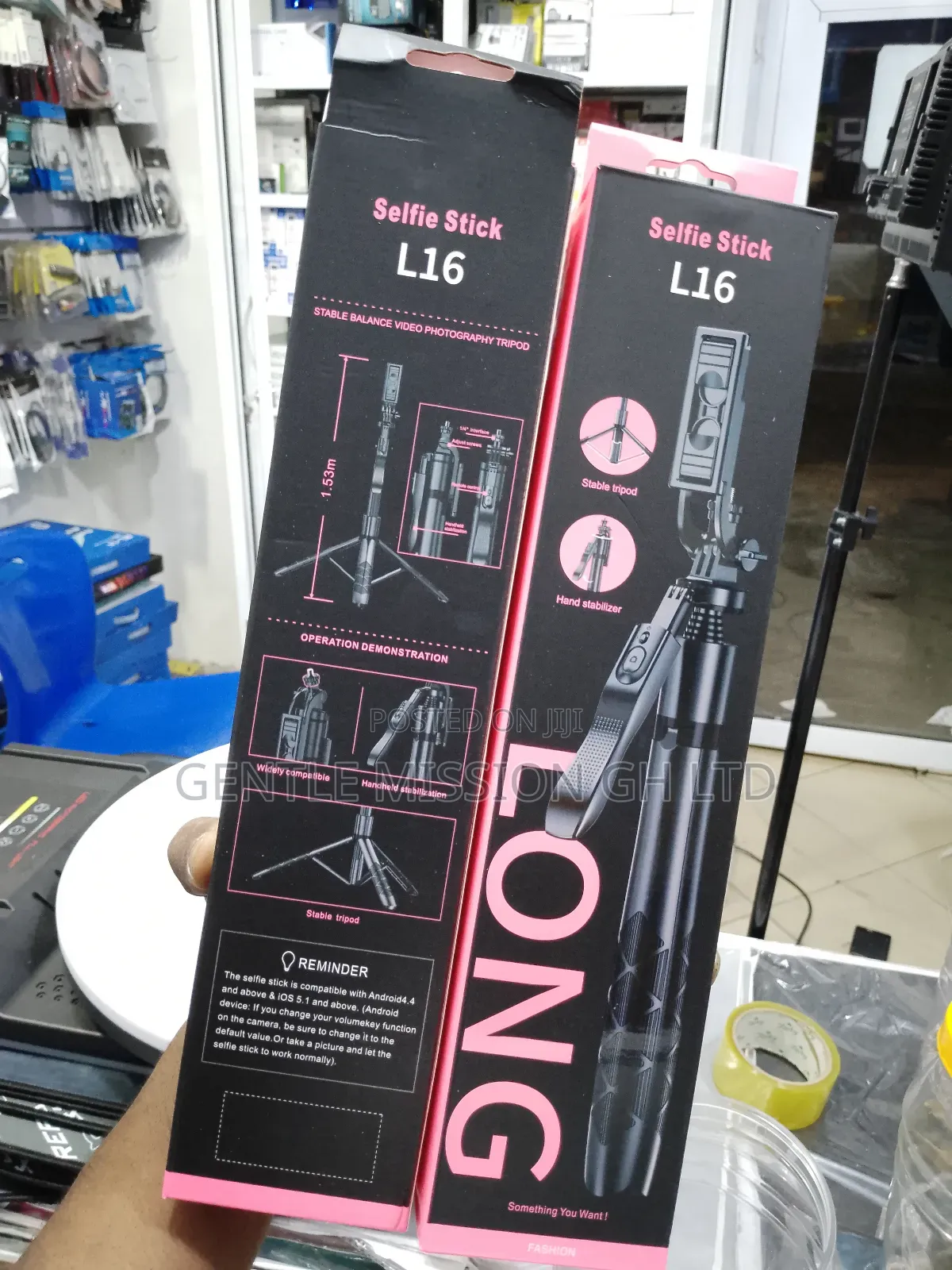 Selfie Stick With Stabilizer 153cm Length (L16)