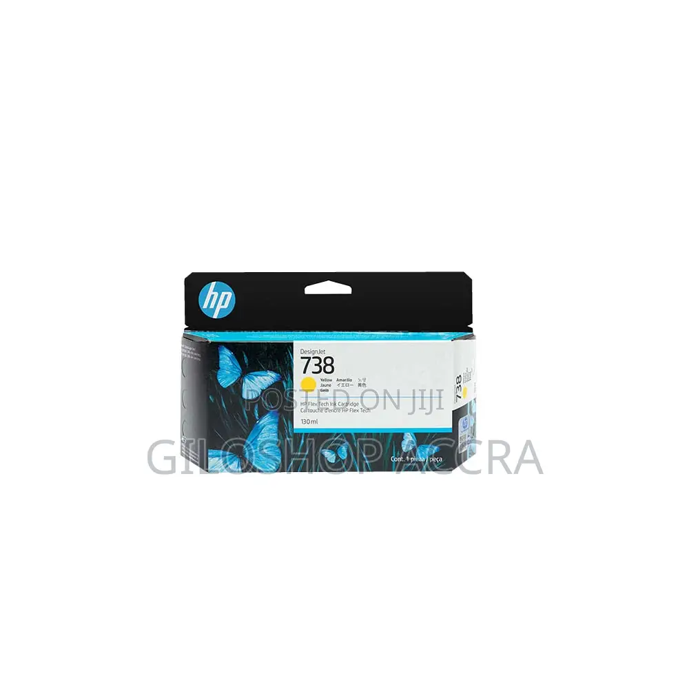 HP 738 130-Ml Yellow Designjet Ink Cartridge