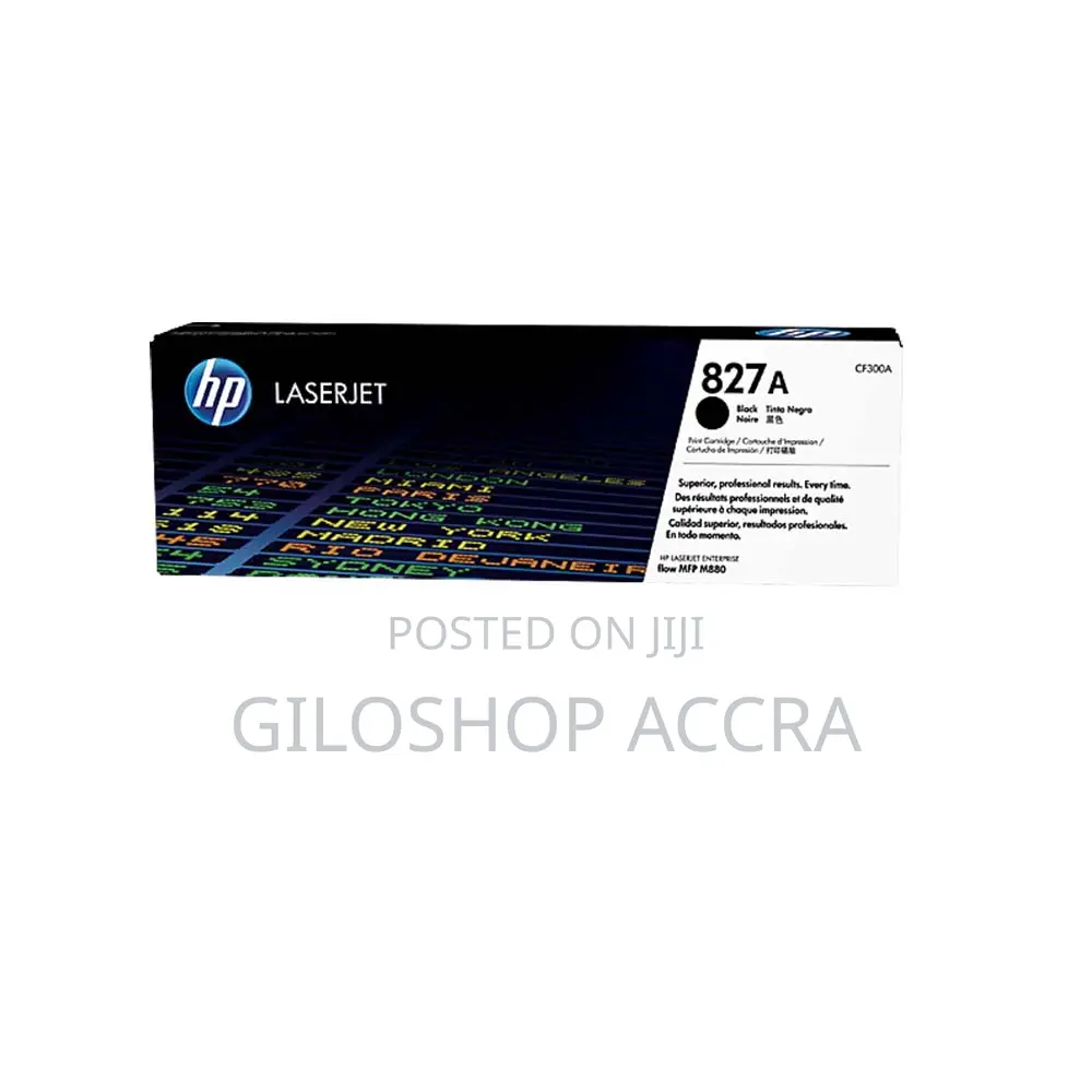HP 827A Black Original Laserjet Toner Cartridge, CF300A