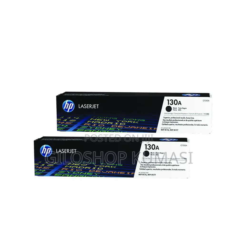 HP 130A Black Original Laserjet Toner Cartridge, CF350A