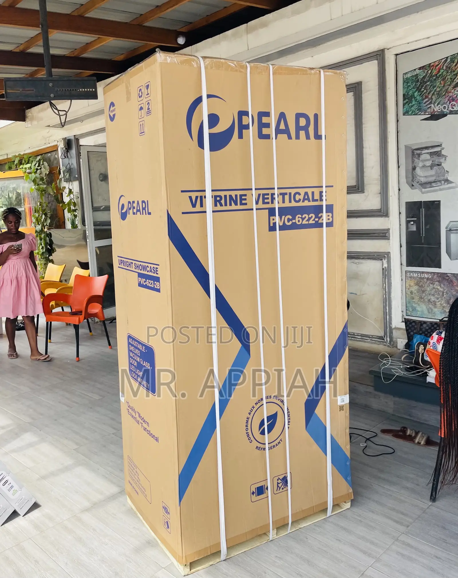 Original Pearl PVC-622 Double Door Electric Display Fridge.