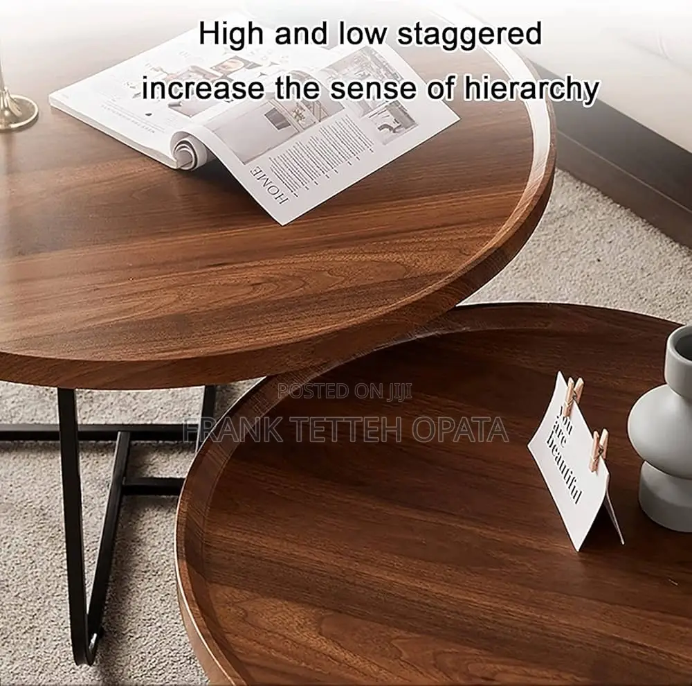 2 in 1 Center and Coffee Wooden Table Set